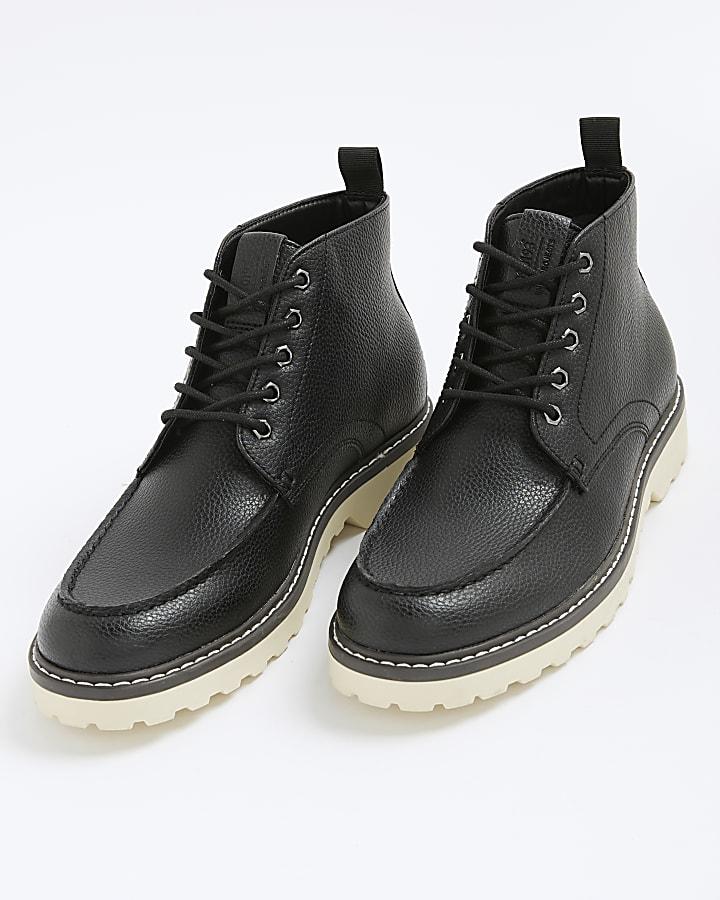 river island Black Wedge Chukka Boots
