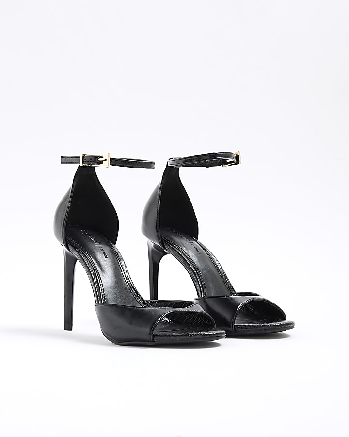 River Island Black Wide Fit Closed Back Heels