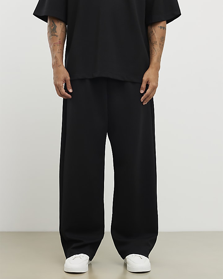 River Island Black Wide Leg Joggers