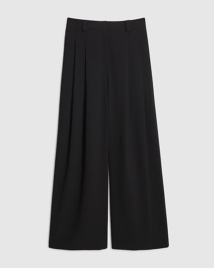 river island Black Wide Leg Trousers