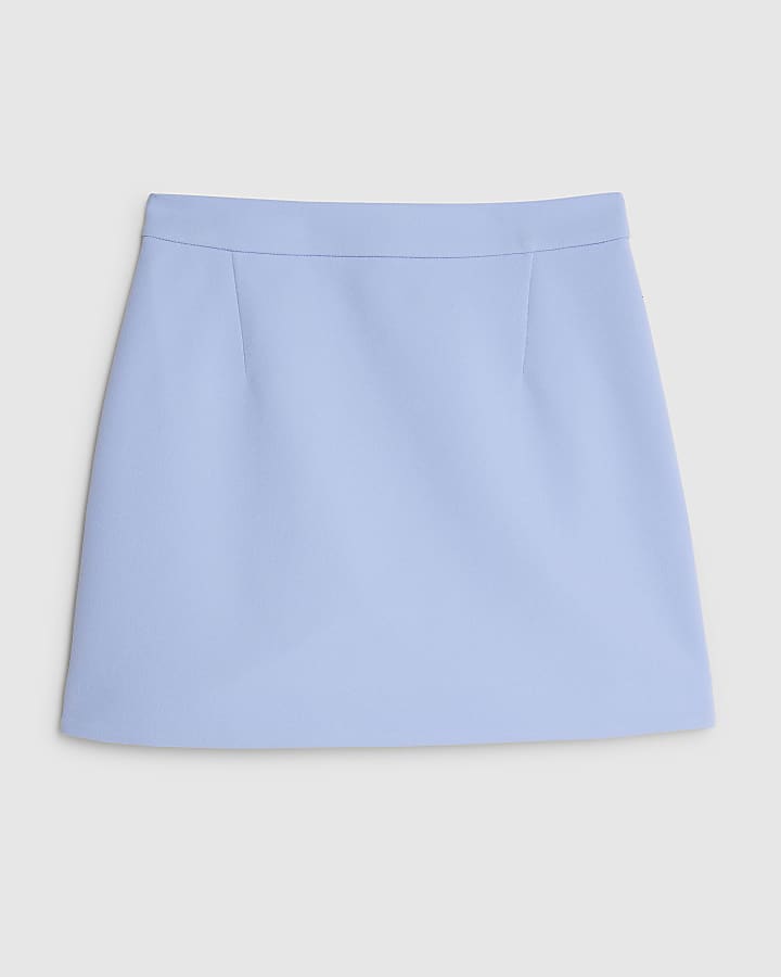 river island Blue A Line Mini Skirt