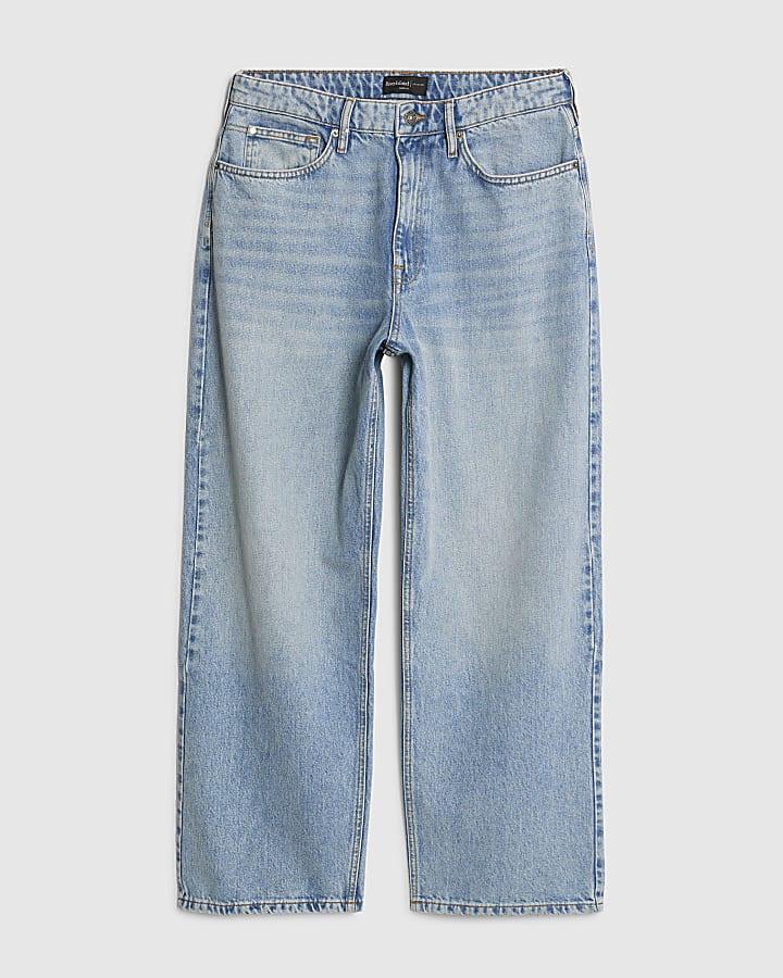 river island Blue Baggy Fit Jeans