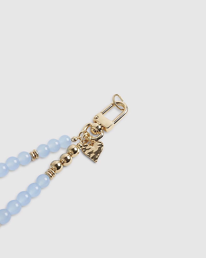 River Island Blue Beaded Phone Chain