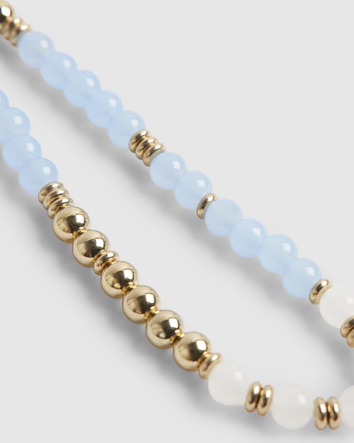 river island Blue Beaded Phone Chain