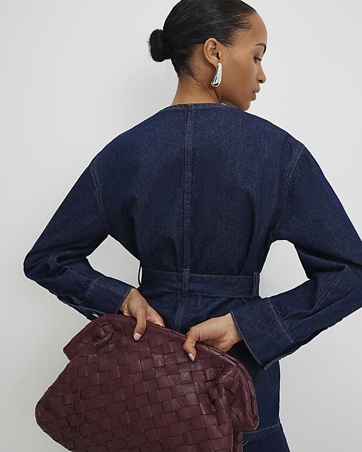 River Island Blue Belted Denim Jacket