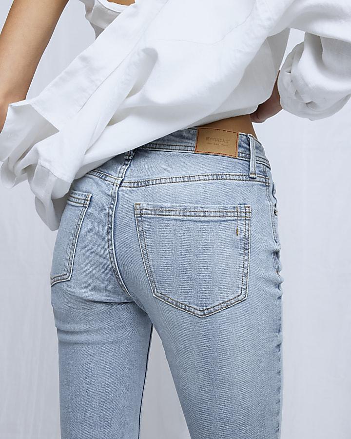 River Island Blue Bootcut Mid Rise Jeans