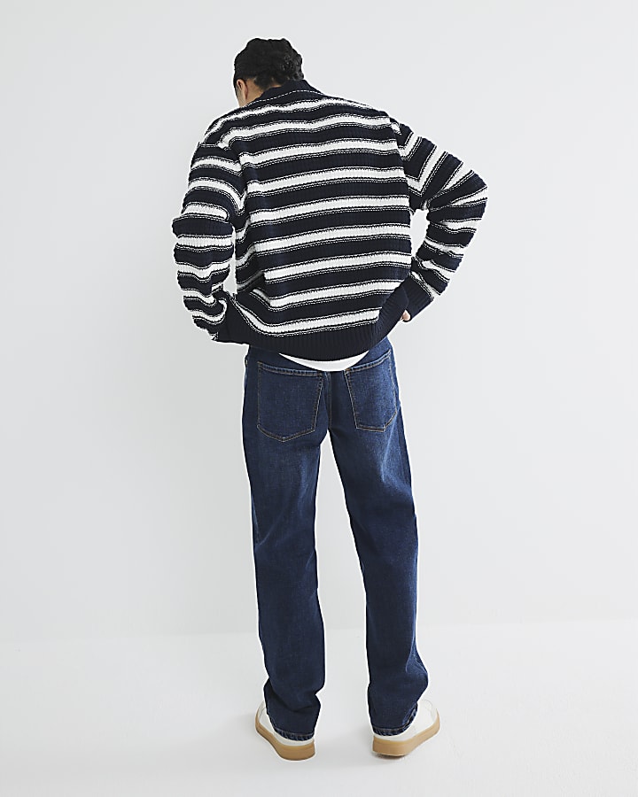 River Island Blue Demin Straight Leg Jeans