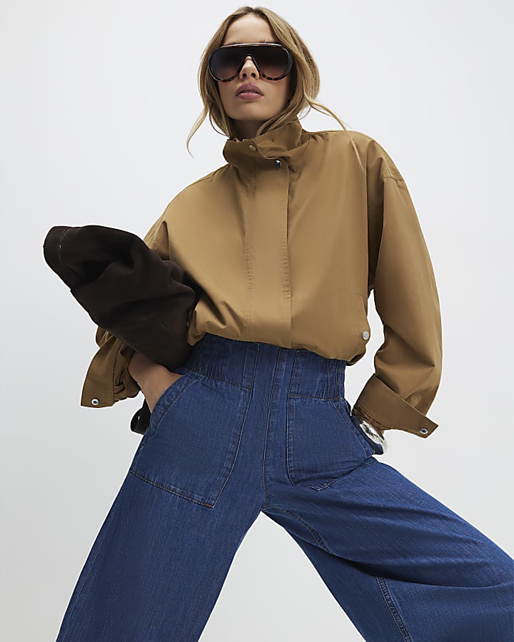 River Island Blue Denim Pull On Joggers