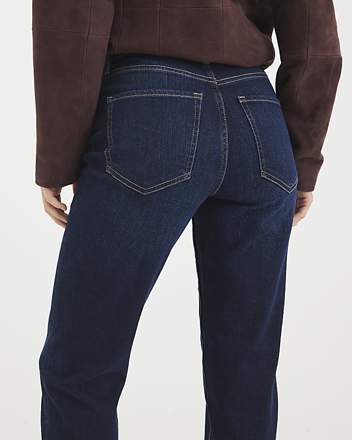 River Island Blue High Rise Slim Fit Jeans