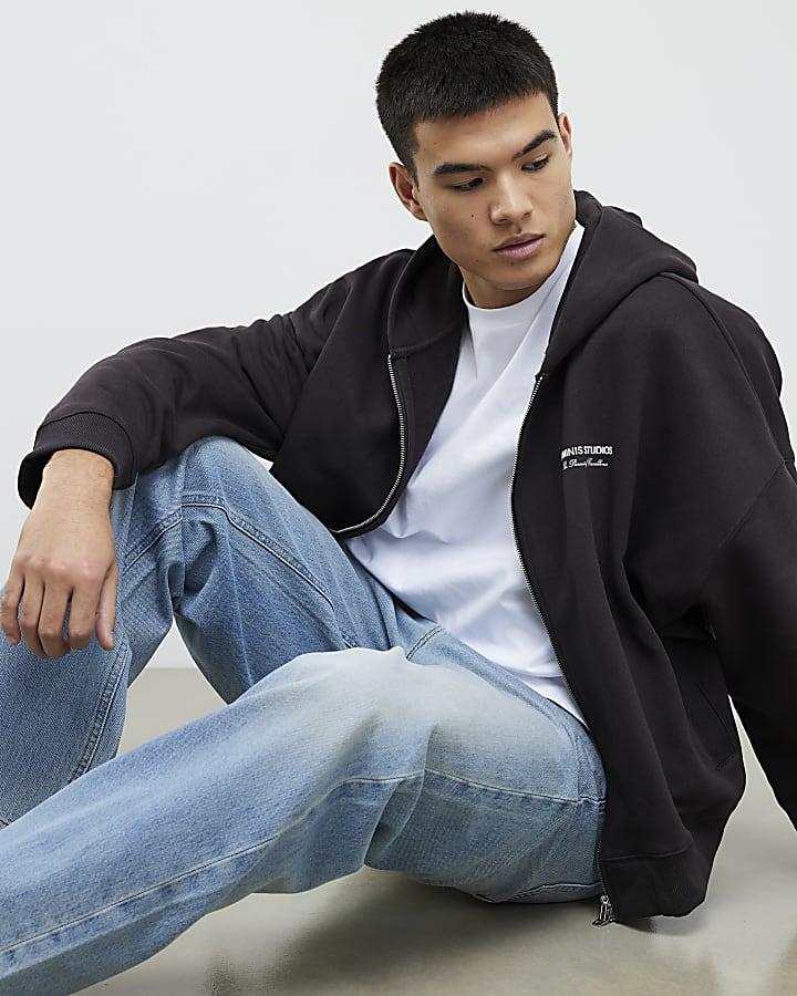 River Island Blue Loose Fit Jeans