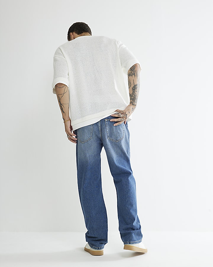 River Island Blue Loose Fit Jeans