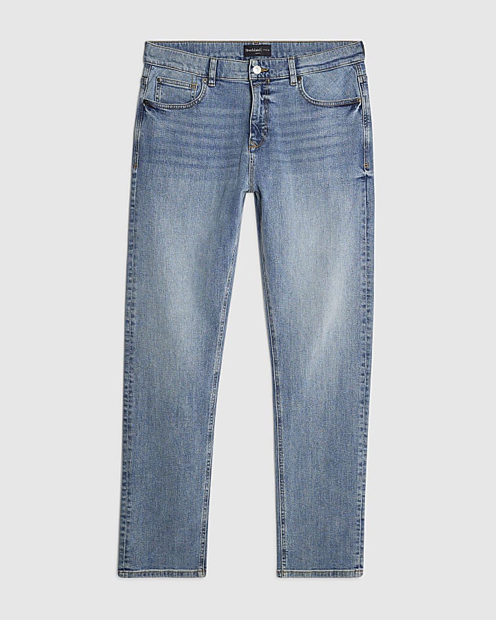 river island Blue Mid Wash Slim Fit Jeans