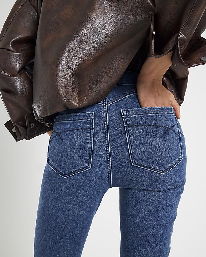 River Island Blue Molly Mid Rise Sculpt Jeans