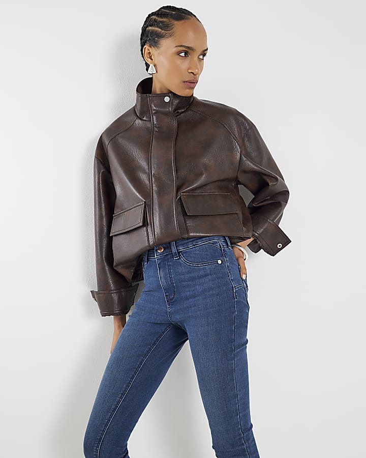 River Island Blue Molly Mid Rise Sculpt Jeans