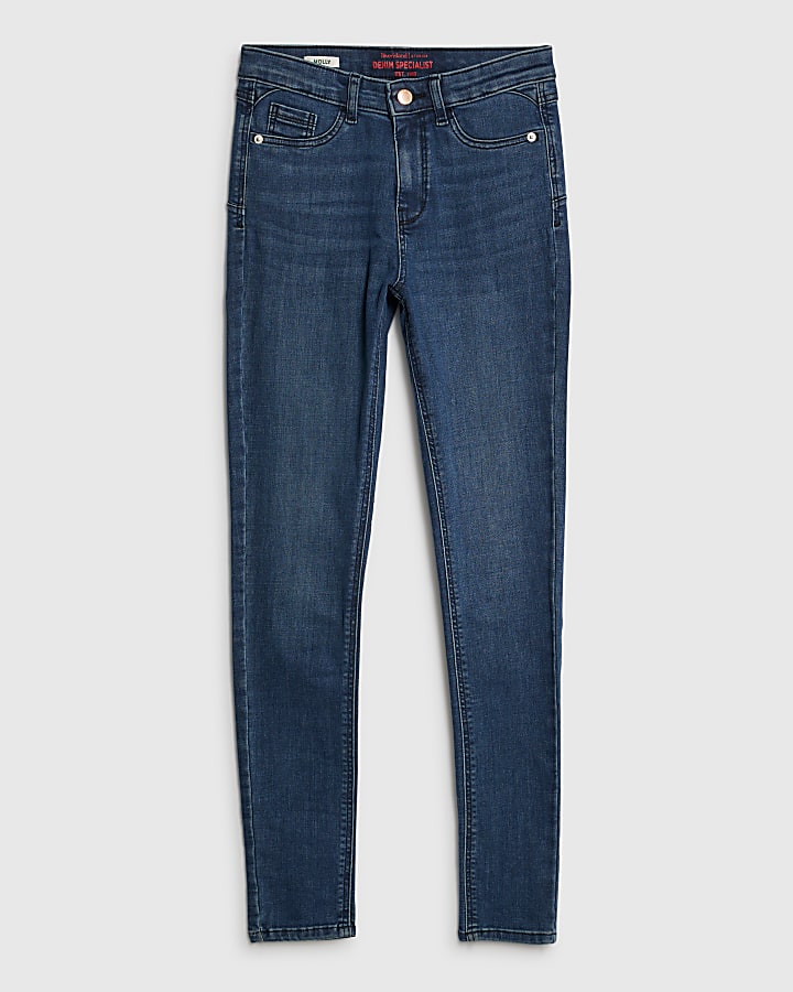 river island Blue Molly Mid Rise Sculpt Jeans