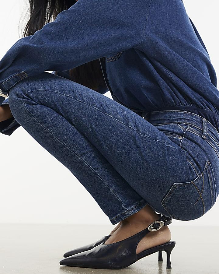 River Island Blue Molly Sculpt Skinny Jeans