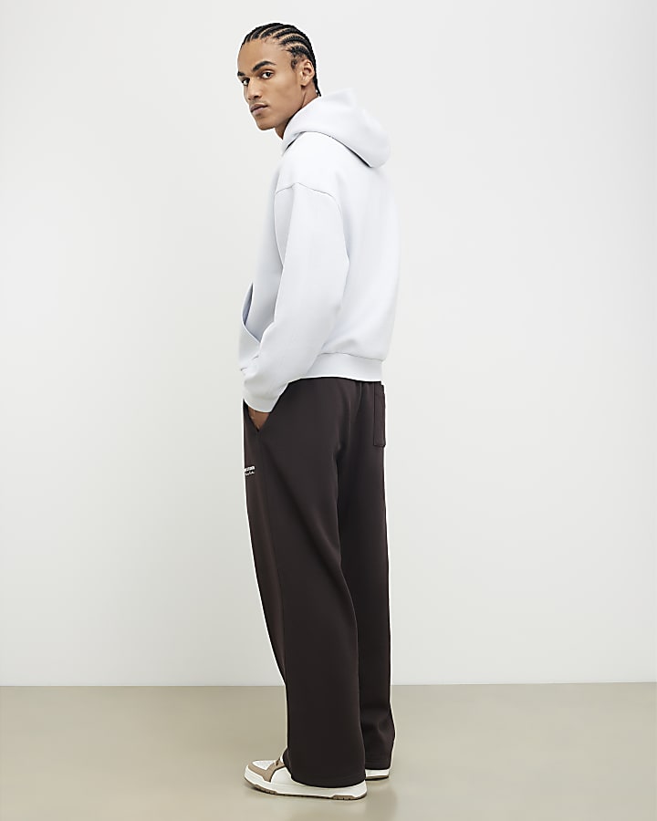 River Island Blue Oversized Fit Essentials Hoodie