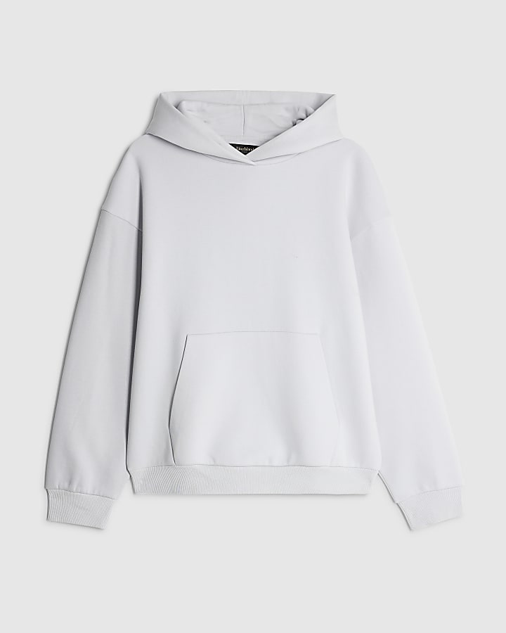 river island Blue Oversized Fit Essentials Hoodie