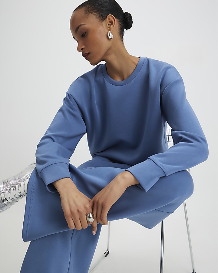 River Island Blue Premium Sweatshirt