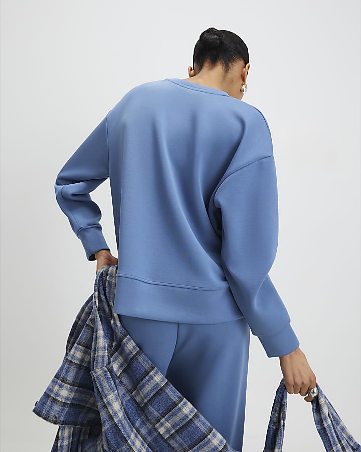 River Island Blue Premium Sweatshirt