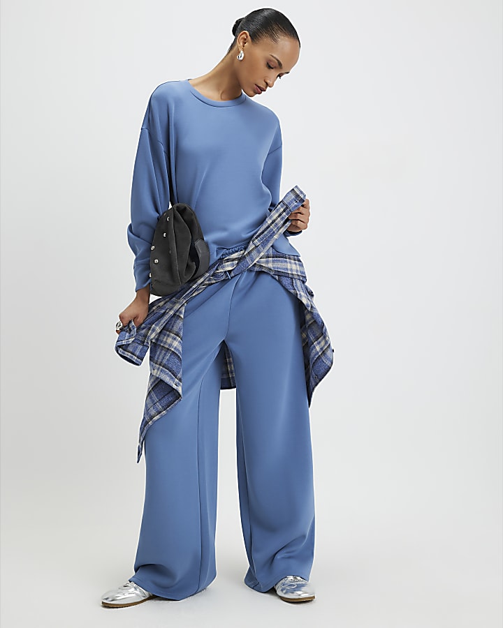 River Island Blue Premium Sweatshirt