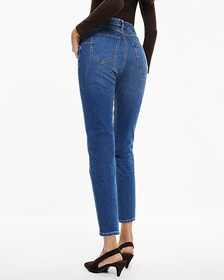 River Island Blue Pull-On Sculpt Slim Jeans