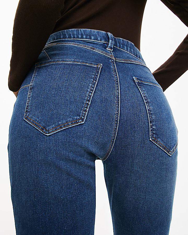 River Island Blue Pull-On Sculpt Slim Jeans