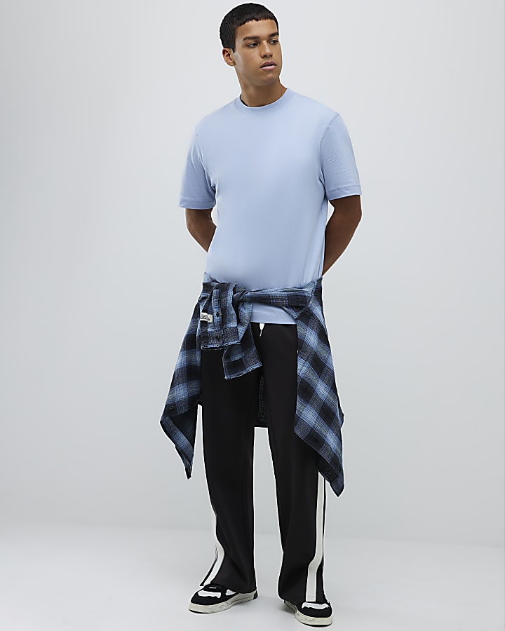 River Island Blue Regular Fit Essential T-Shirt