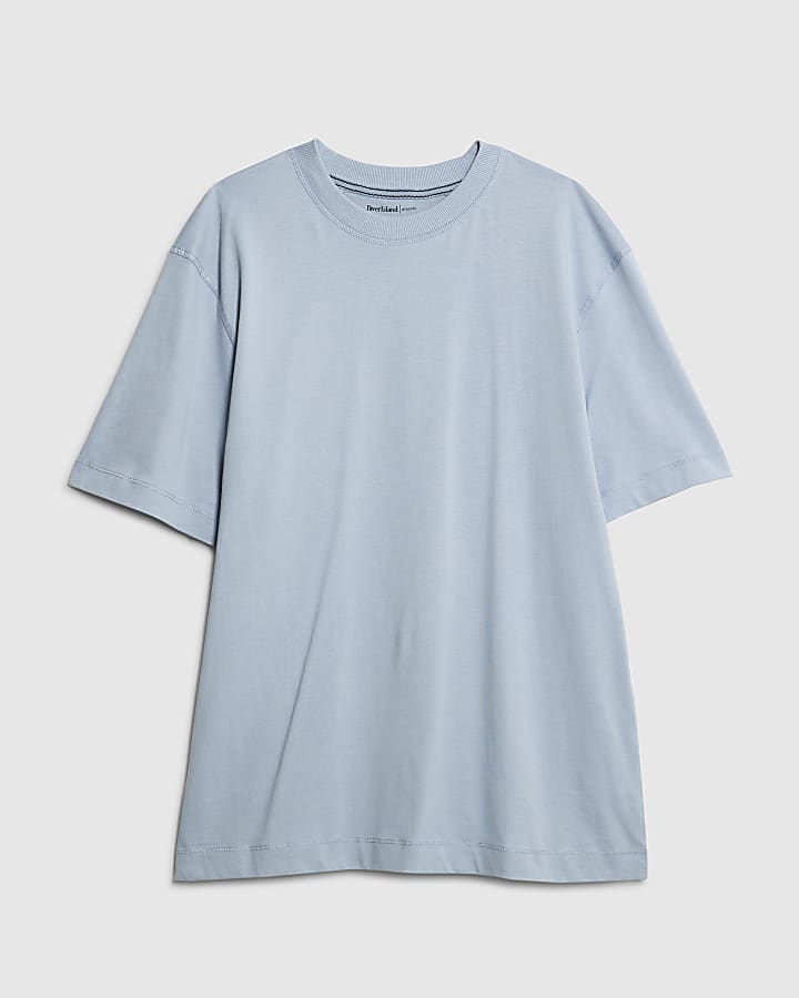 river island Blue Regular Fit Essential T-Shirt