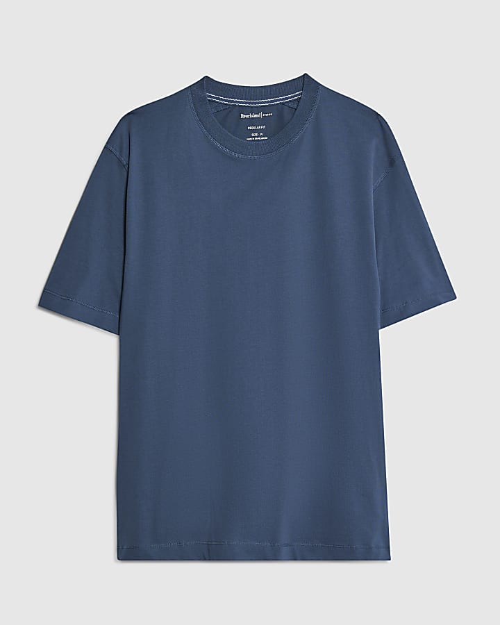 river island Blue Regular Fit T-Shirt