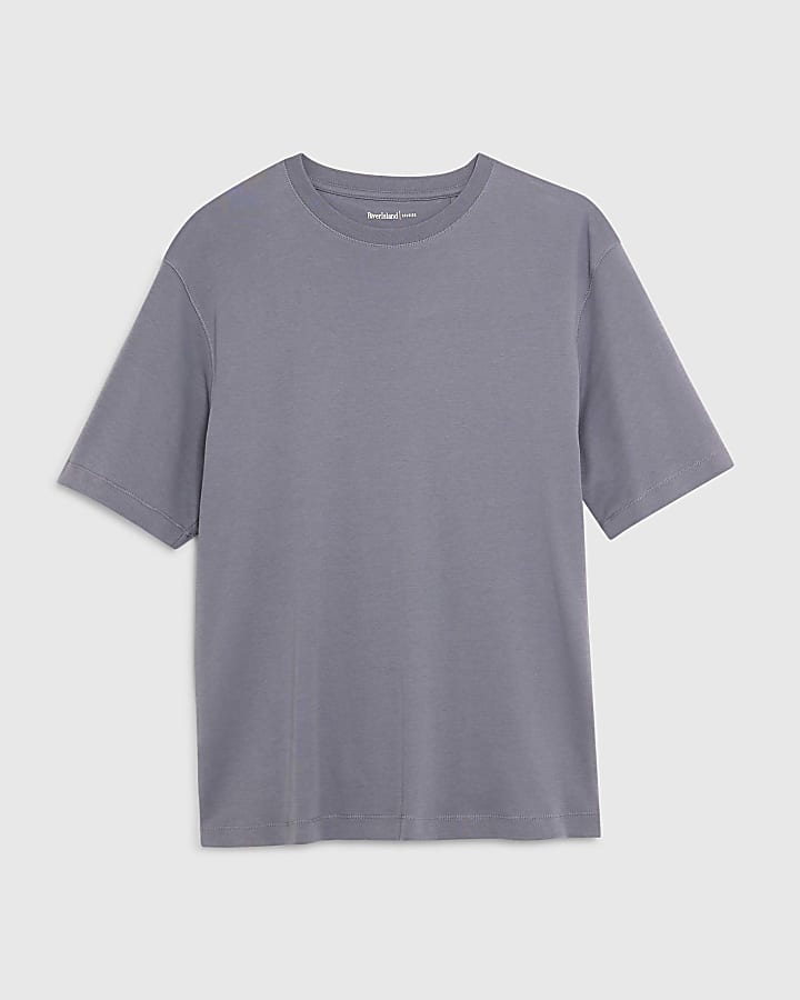 river island Blue Regular Fit T-Shirt