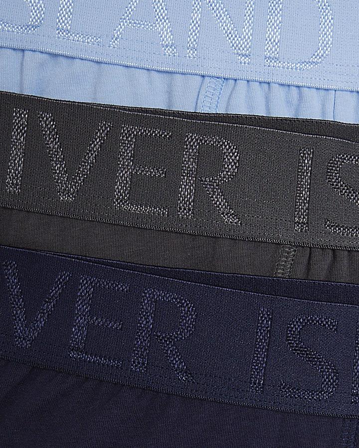 river island Blue RI Jacquard Pack Of 5 Trunks
