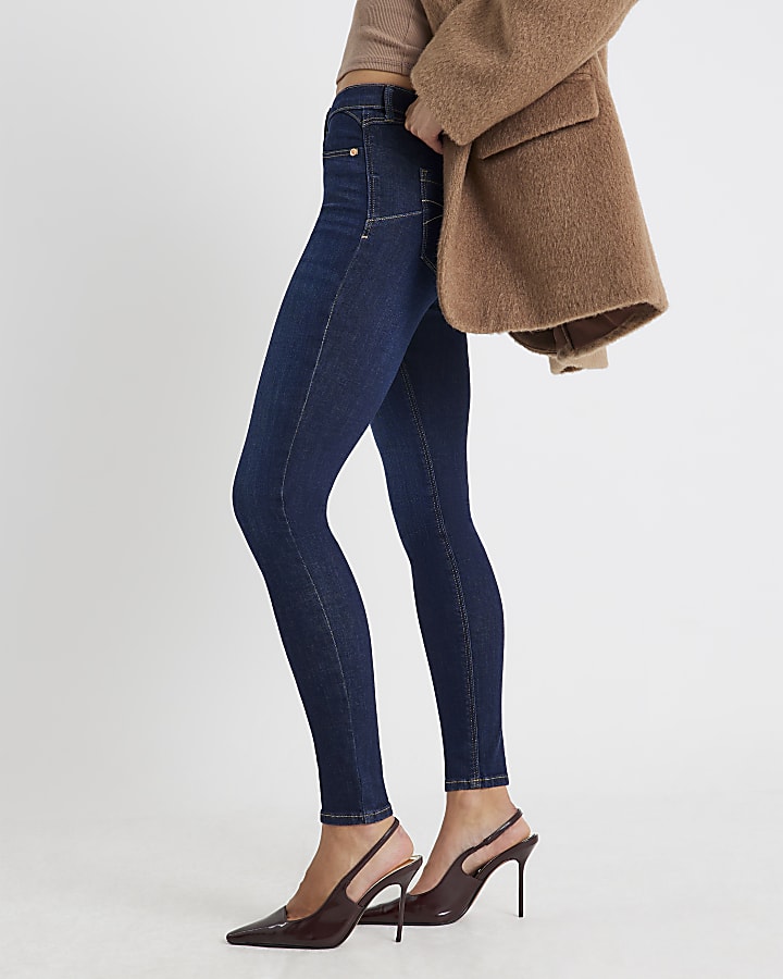 River Island Blue Sculpt Skinny Jeans