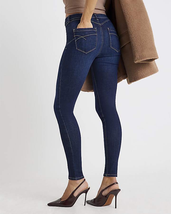 River Island Blue Sculpt Skinny Jeans