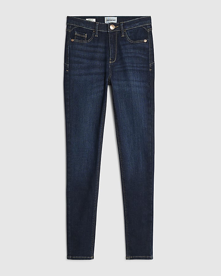 river island Blue Sculpt Skinny Jeans