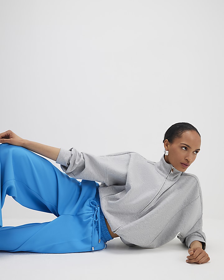 River Island Blue Side Stripe Joggers