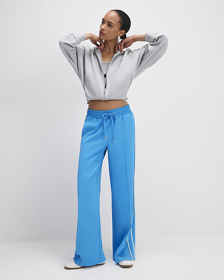 River Island Blue Side Stripe Joggers