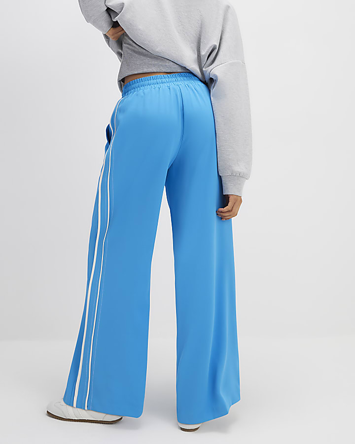 River Island Blue Side Stripe Joggers