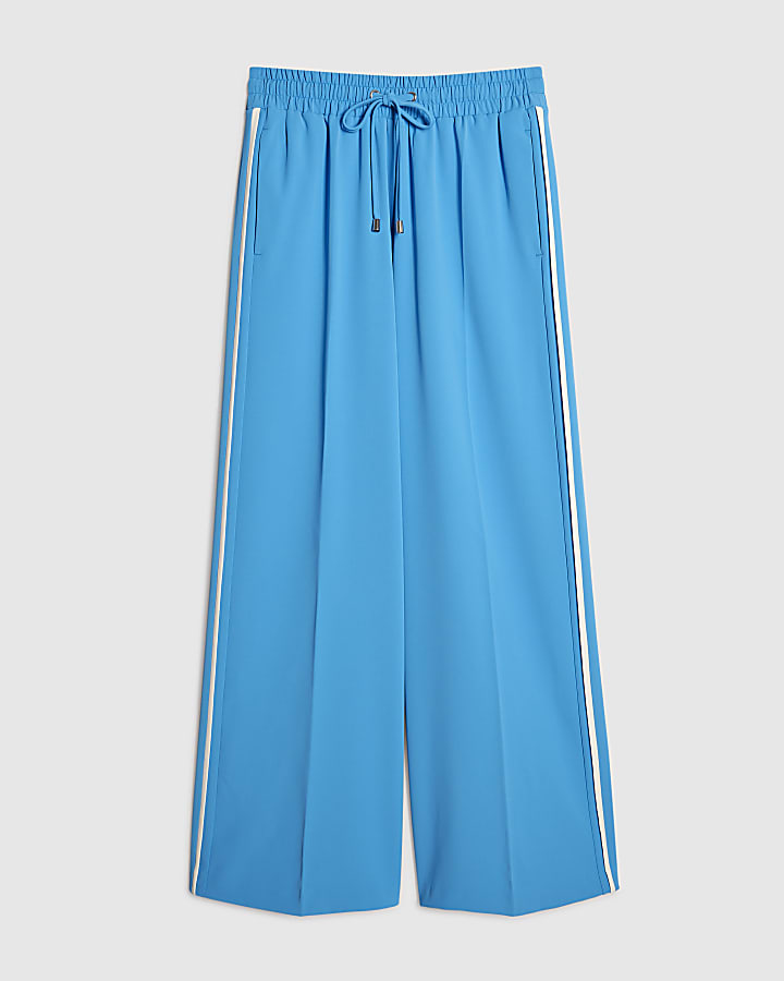 river island Blue Side Stripe Joggers