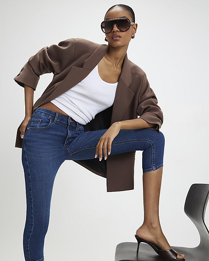 River Island Blue Skinny Fit Jeans