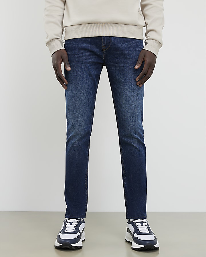 River Island Blue Skinny Fit Jeans