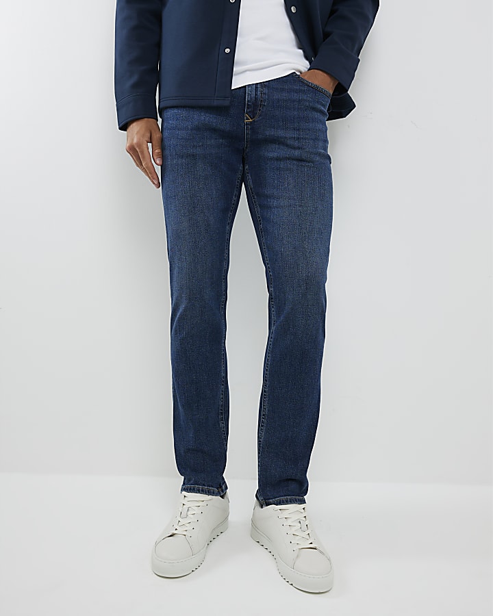 River Island Blue Slim Fit Jeans