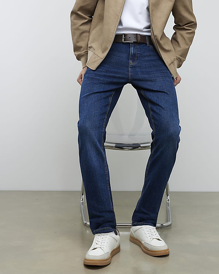 River Island Blue Slim Fit Jeans