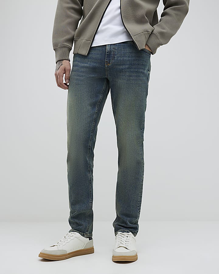 River Island Blue Slim Fit Jeans