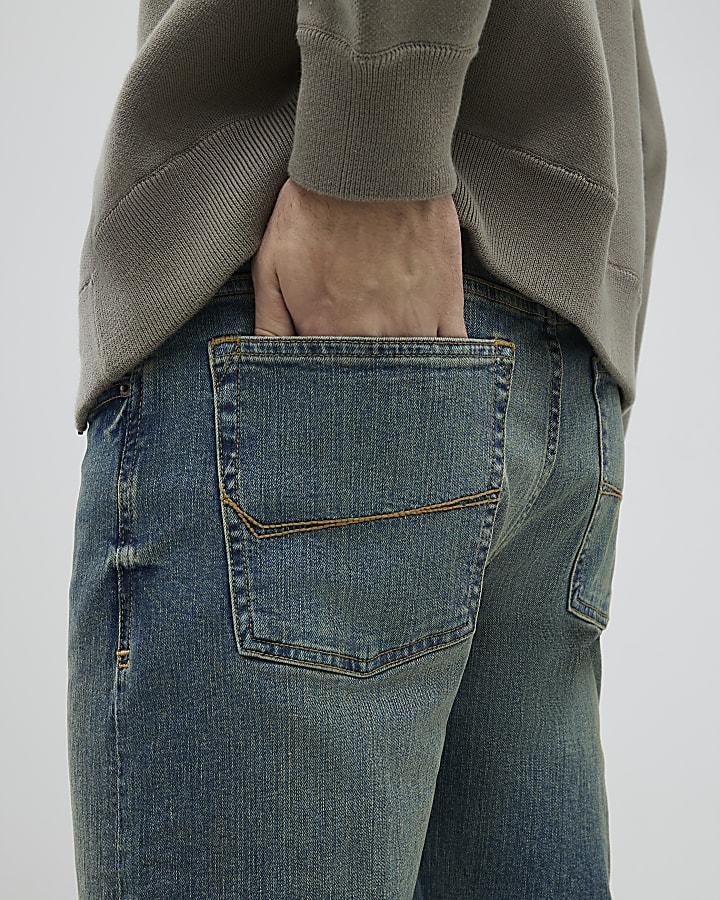 River Island Blue Slim Fit Jeans