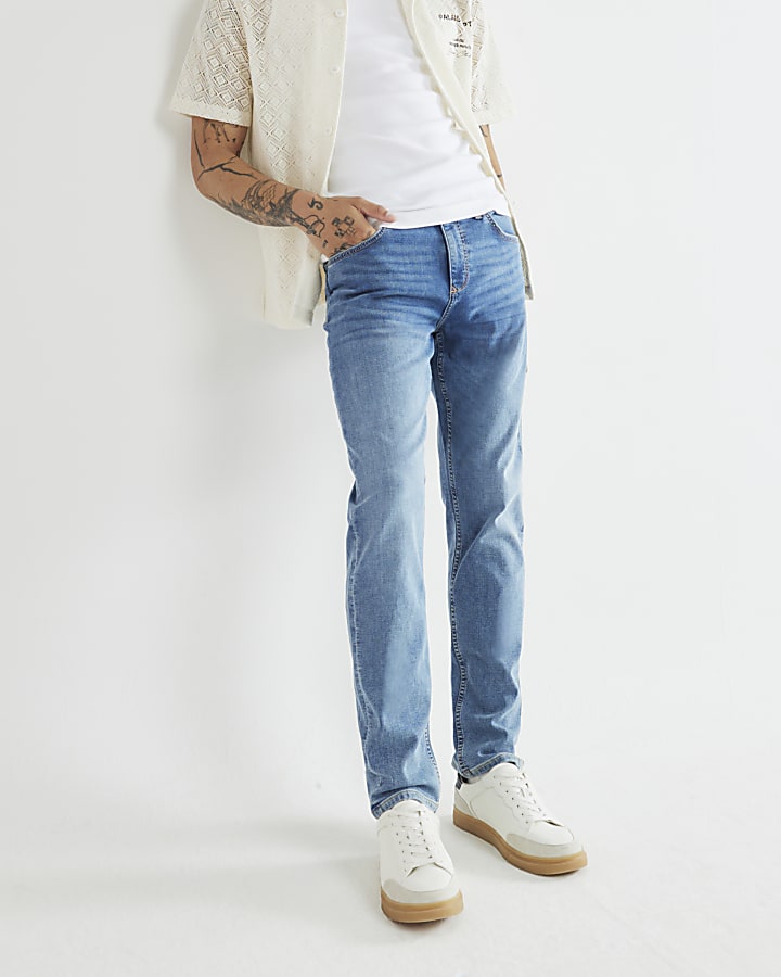 River Island Blue Slim Fit Jeans