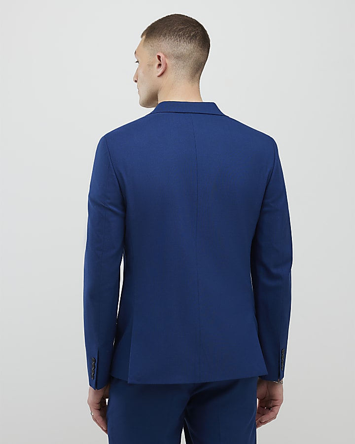 River Island Blue Slim Fit Suit Jacket