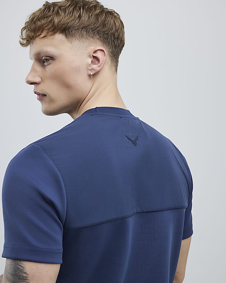 River Island Blue Slim Fit T-Shirt