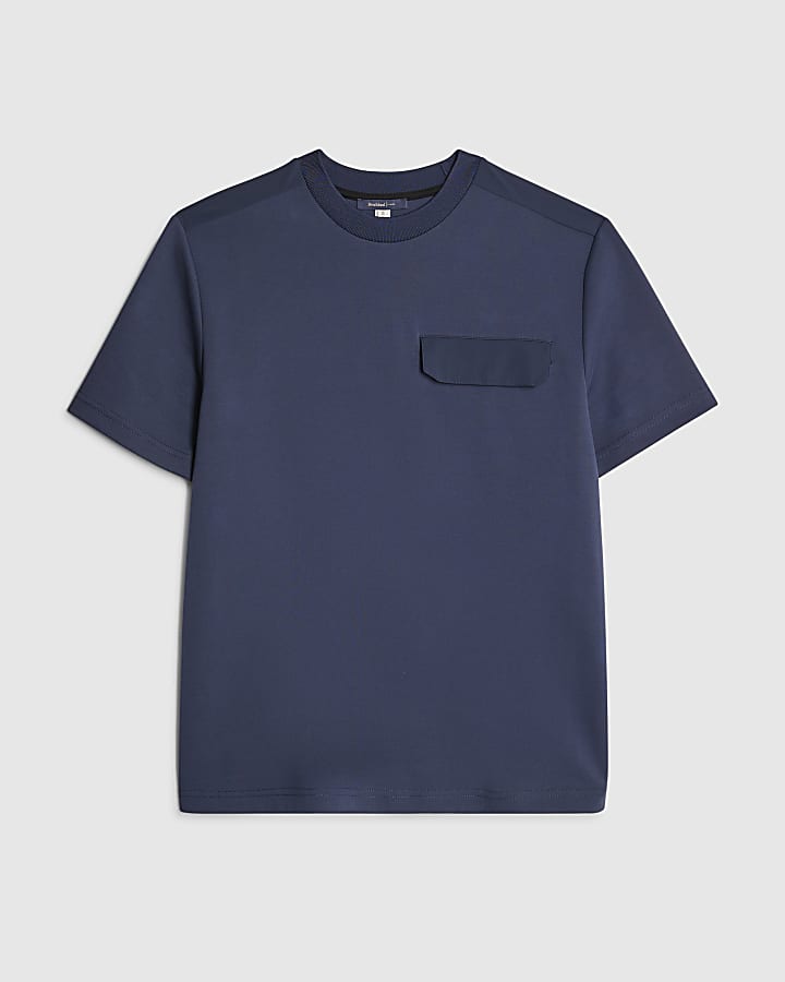 river island Blue Slim Fit T-Shirt