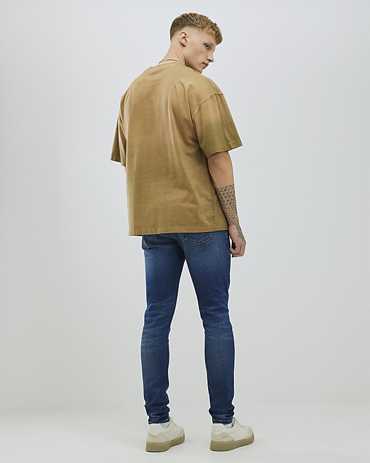 River Island Blue Spray On Jeans